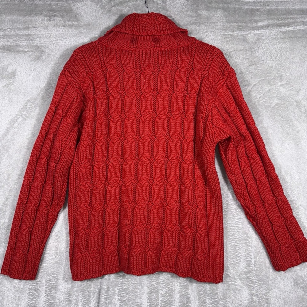 Willi Smith Ribbed Chunky Knit Turtleneck Sweater Pullover‎ Wool Italy Classic - Picture 8 of 8